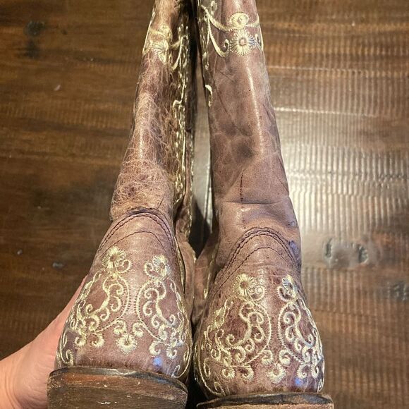 CORRAL KIDS' EMBROIDERED SQUARE TOE WESTERN BOOTS - Picture 14 of 14